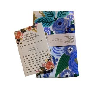 NEW Rifle Paper Co Notepad and Dish Towel Bundle